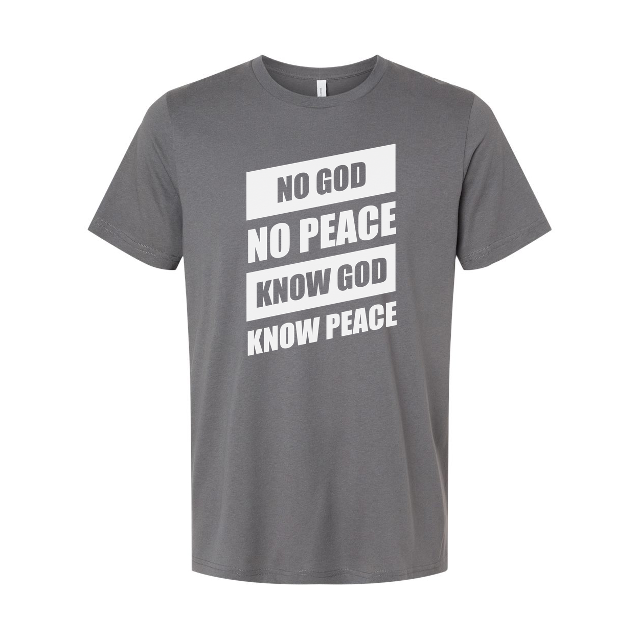 No God No Peace Know God Know Peace Graphic Tee For Christians Unisex Short Sleeve Shirt