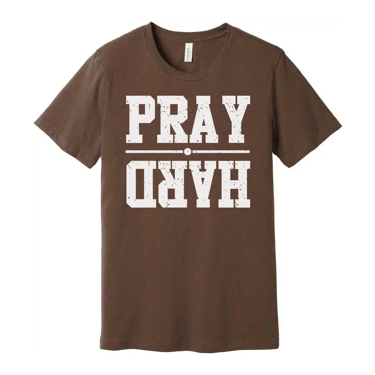 Christian Pray Graphic Tee For Men And Women Distressed Unisex Short Sleeve Shirt