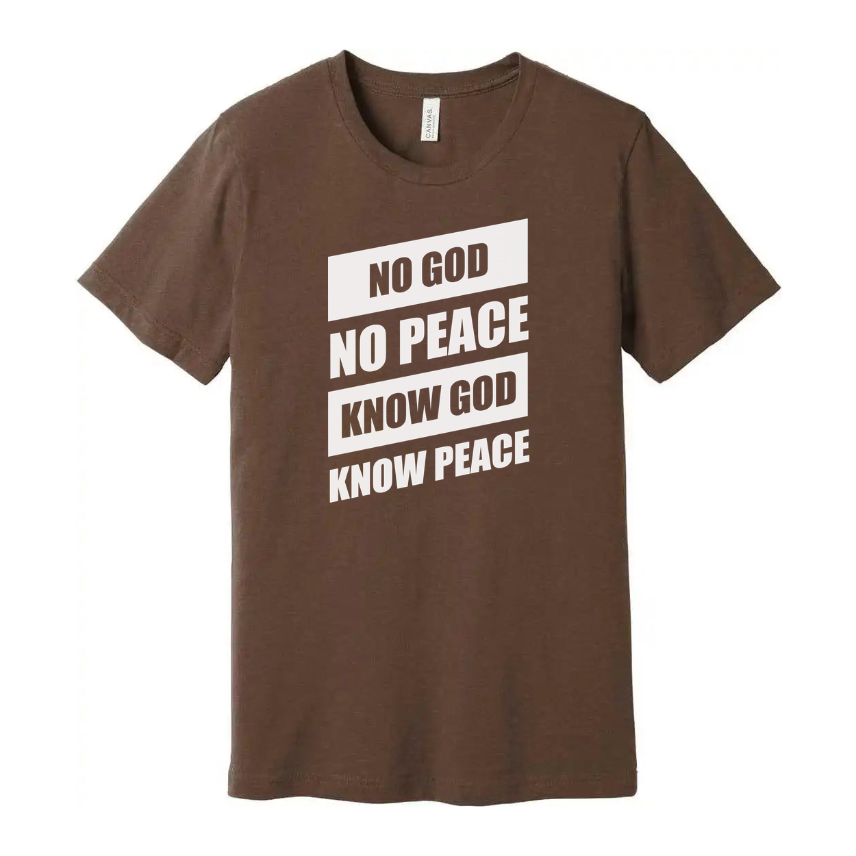 No God No Peace Know God Know Peace Graphic Tee For Christians Unisex Short Sleeve Shirt