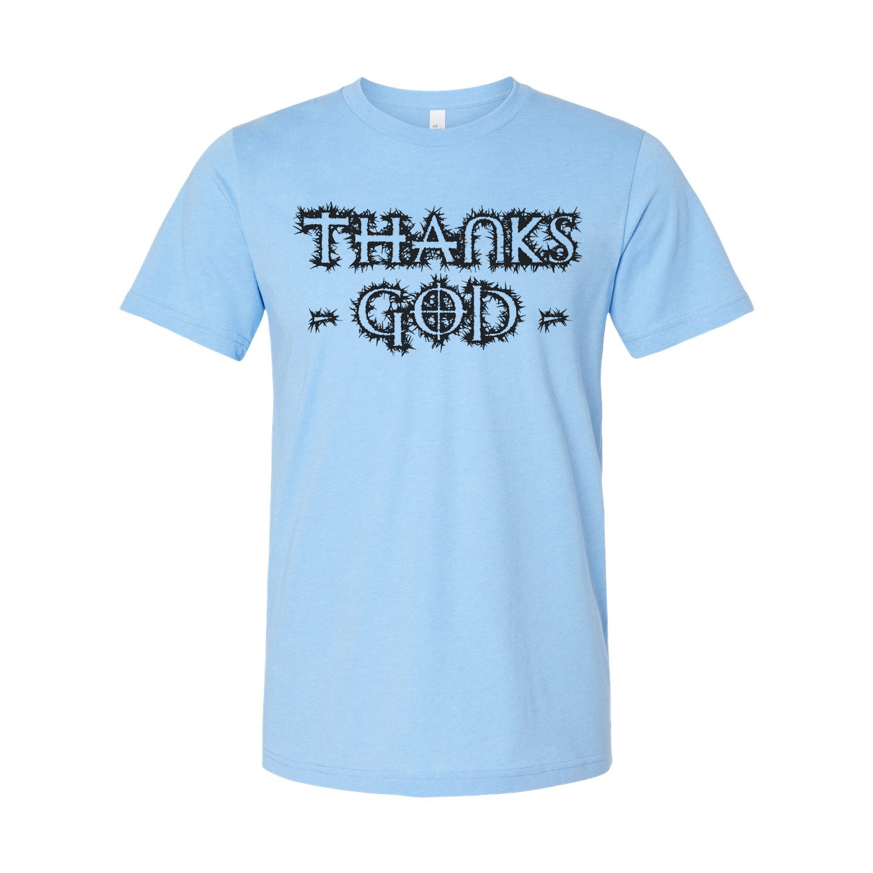 Christian Unisex Graphic Tee With Thank God Design And Thorny Lettering