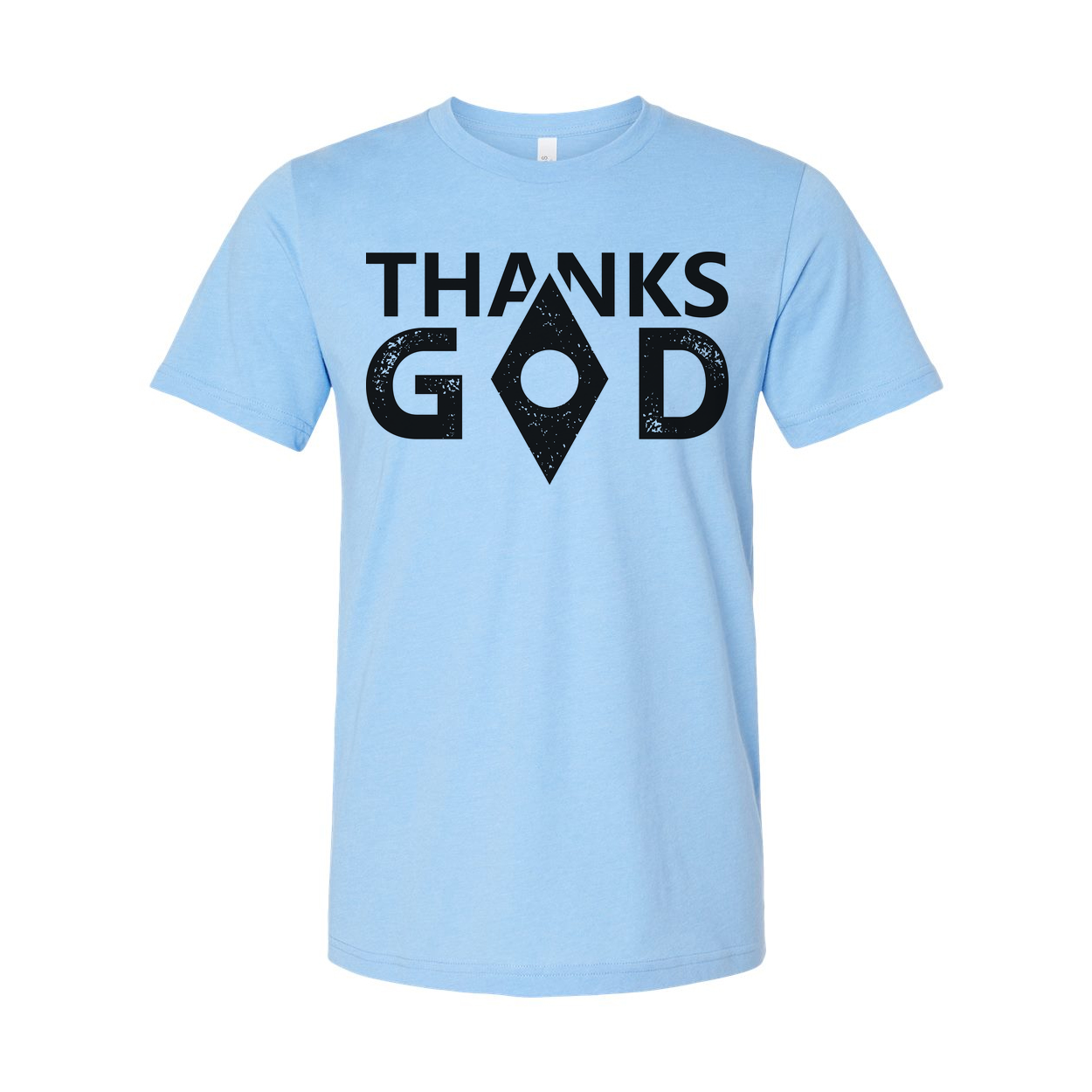 Thanks God Unisex Christian Graphic Tee With Diamond Emblem Short Sleeve Crewneck