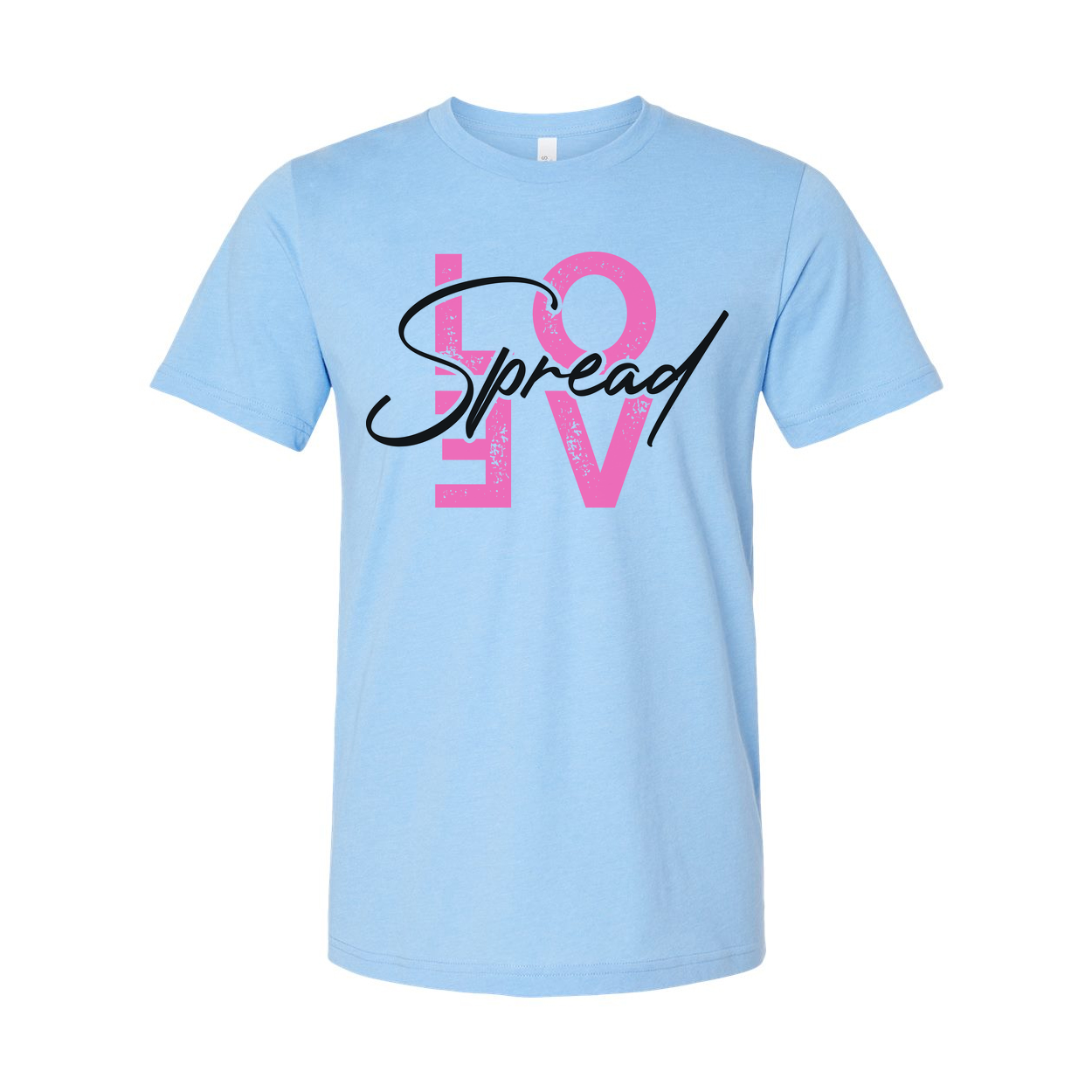 Spread Love Christian Graphic Tee For Unisex Adults Casual Short Sleeve Everyday Wear
