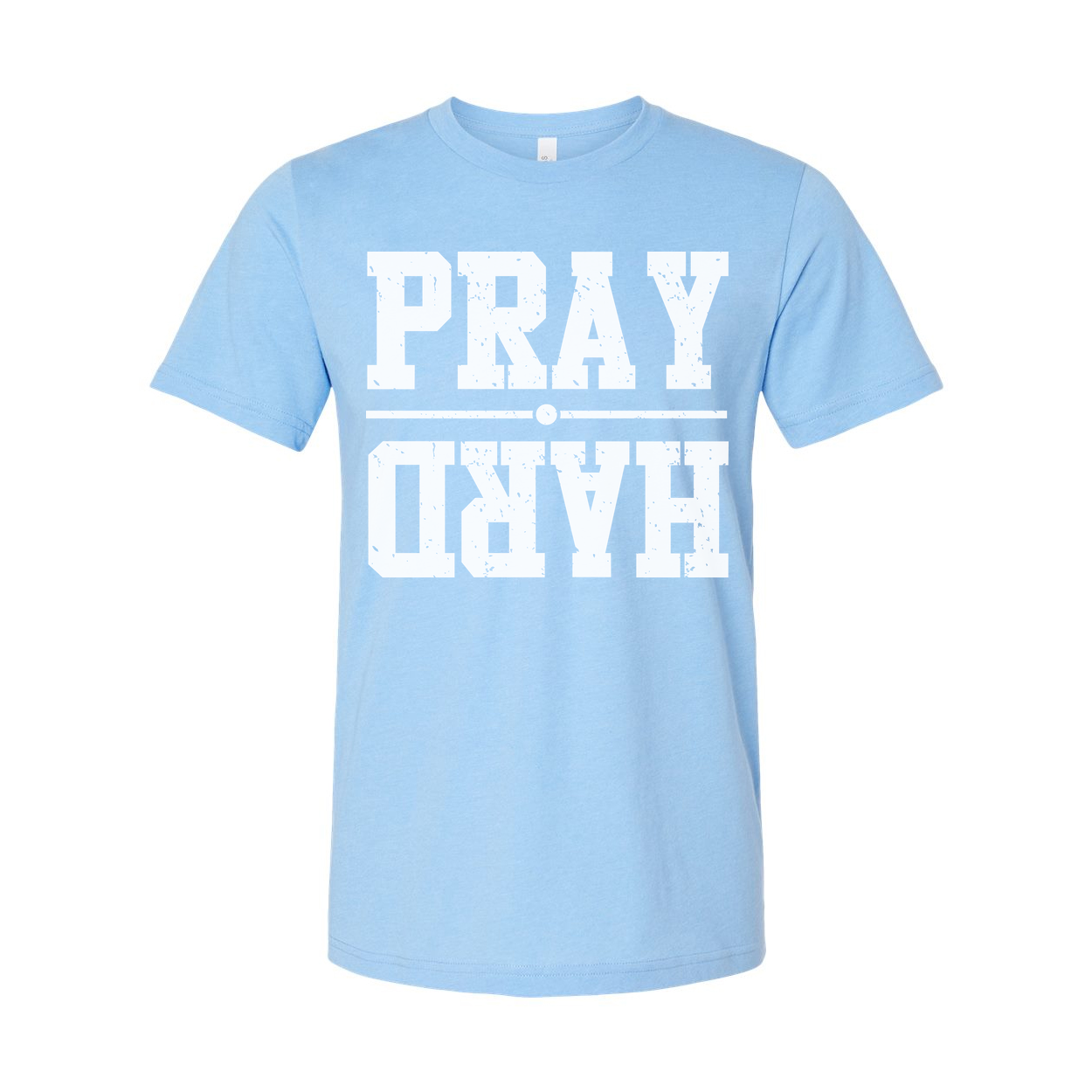 Christian Pray Graphic Tee For Men And Women Distressed Unisex Short Sleeve Shirt
