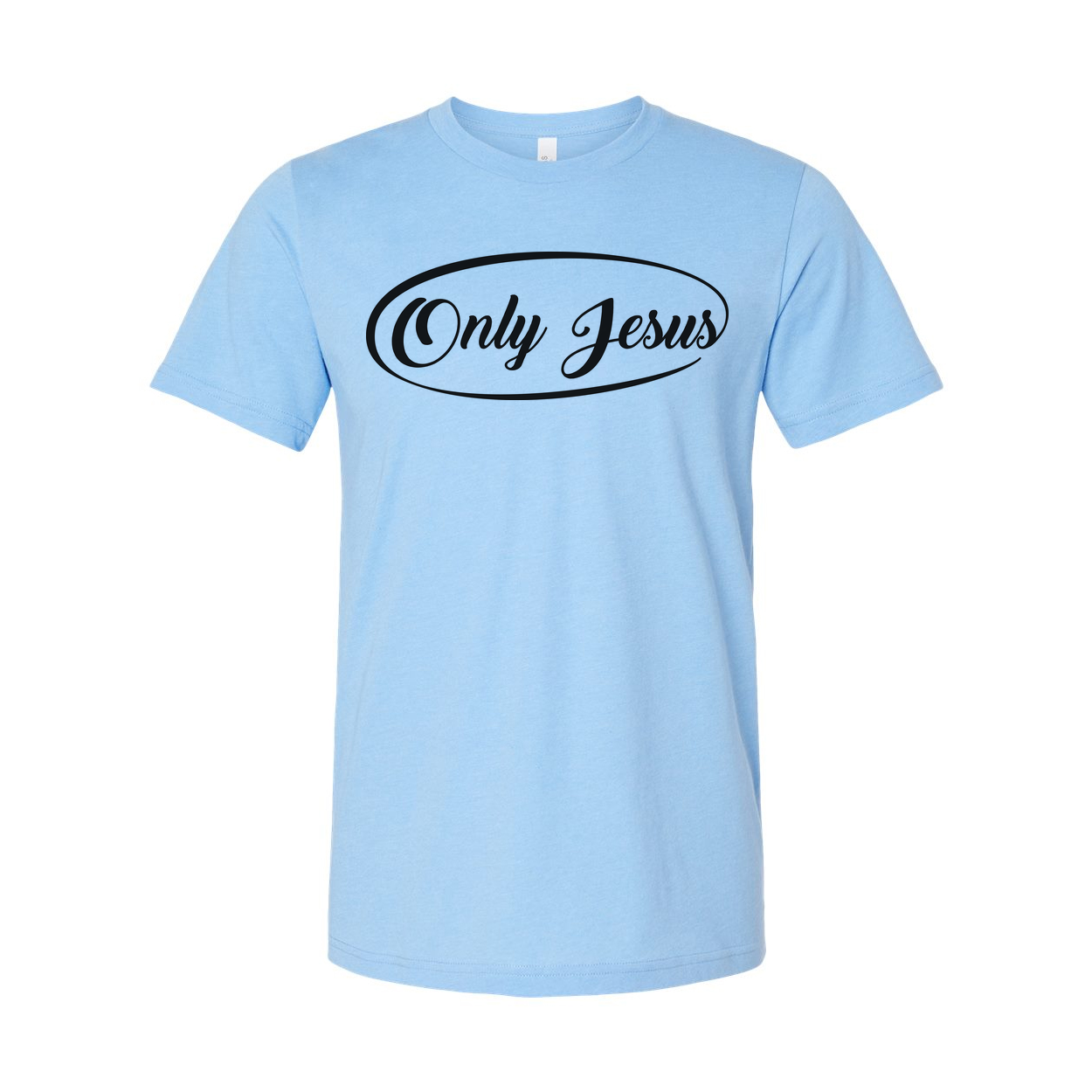 Only Jesus Unisex Graphic Tee With Oval Logo For Christian Believers And Fans Worldwide