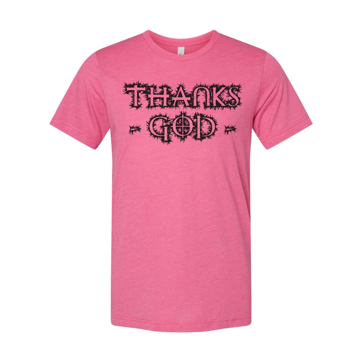 Christian Unisex Graphic Tee With Thank God Design And Thorny Lettering