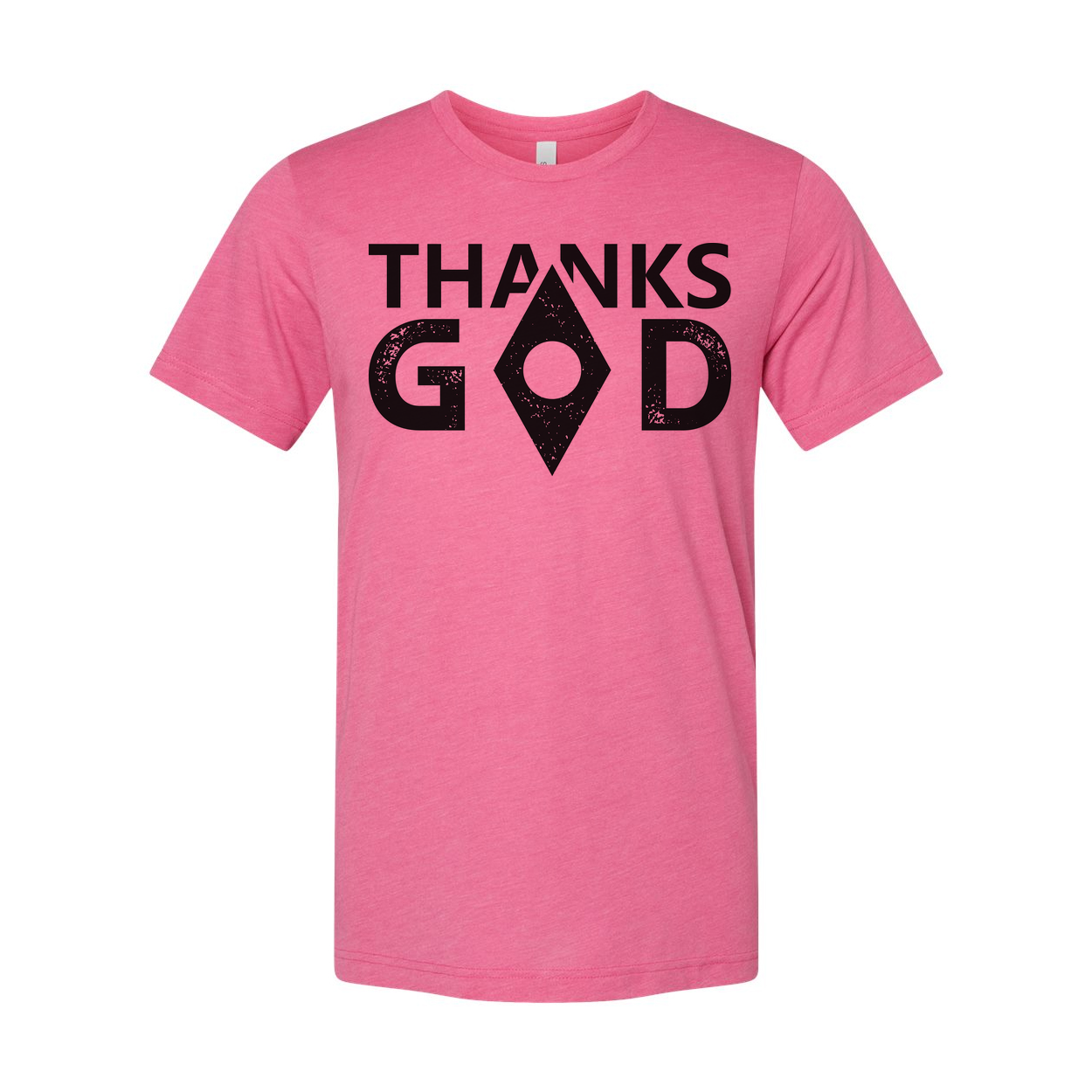 Thanks God Unisex Christian Graphic Tee With Diamond Emblem Short Sleeve Crewneck