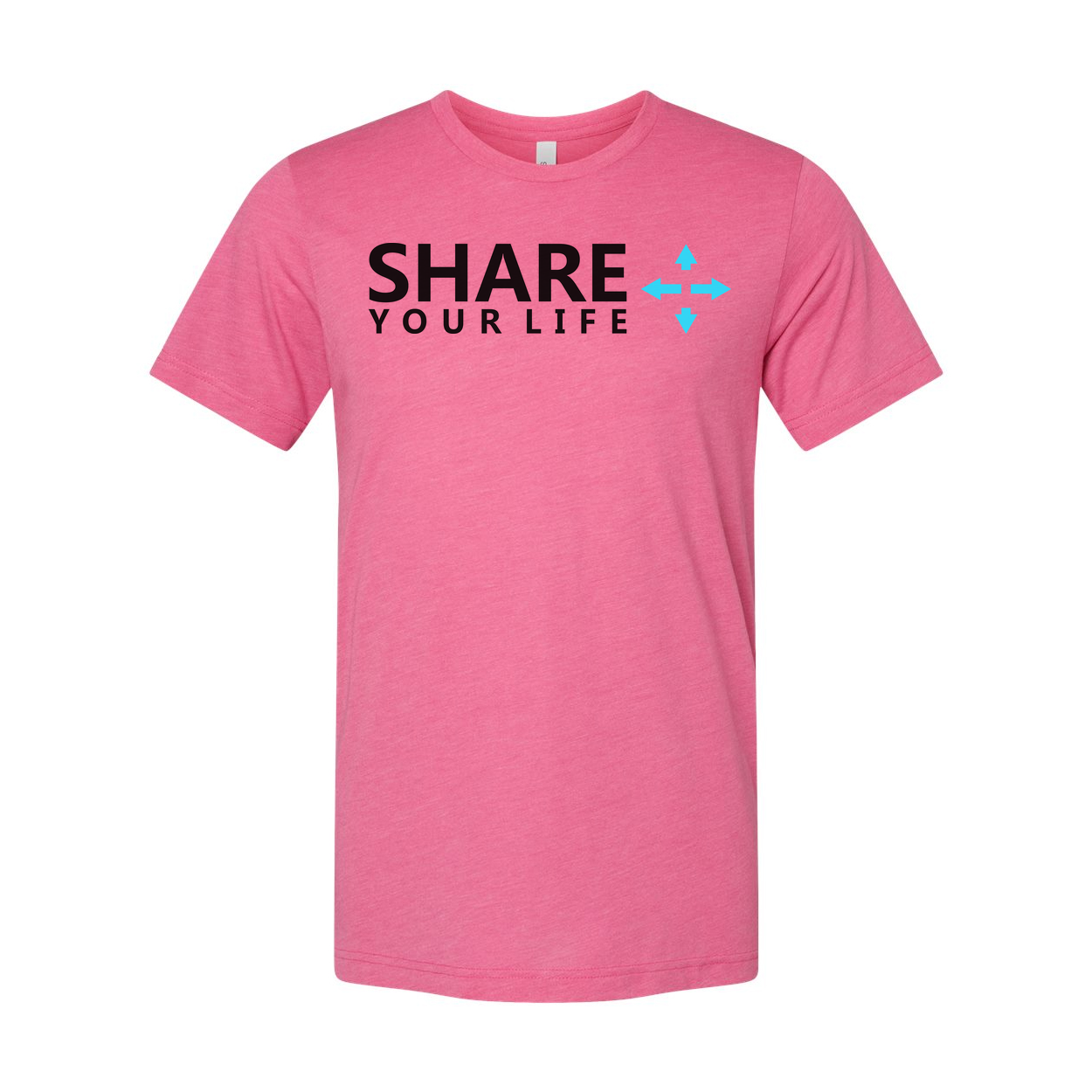 Share Your Life Christian Unisex Graphic Tee With Cross Arrow Design Short Sleeve