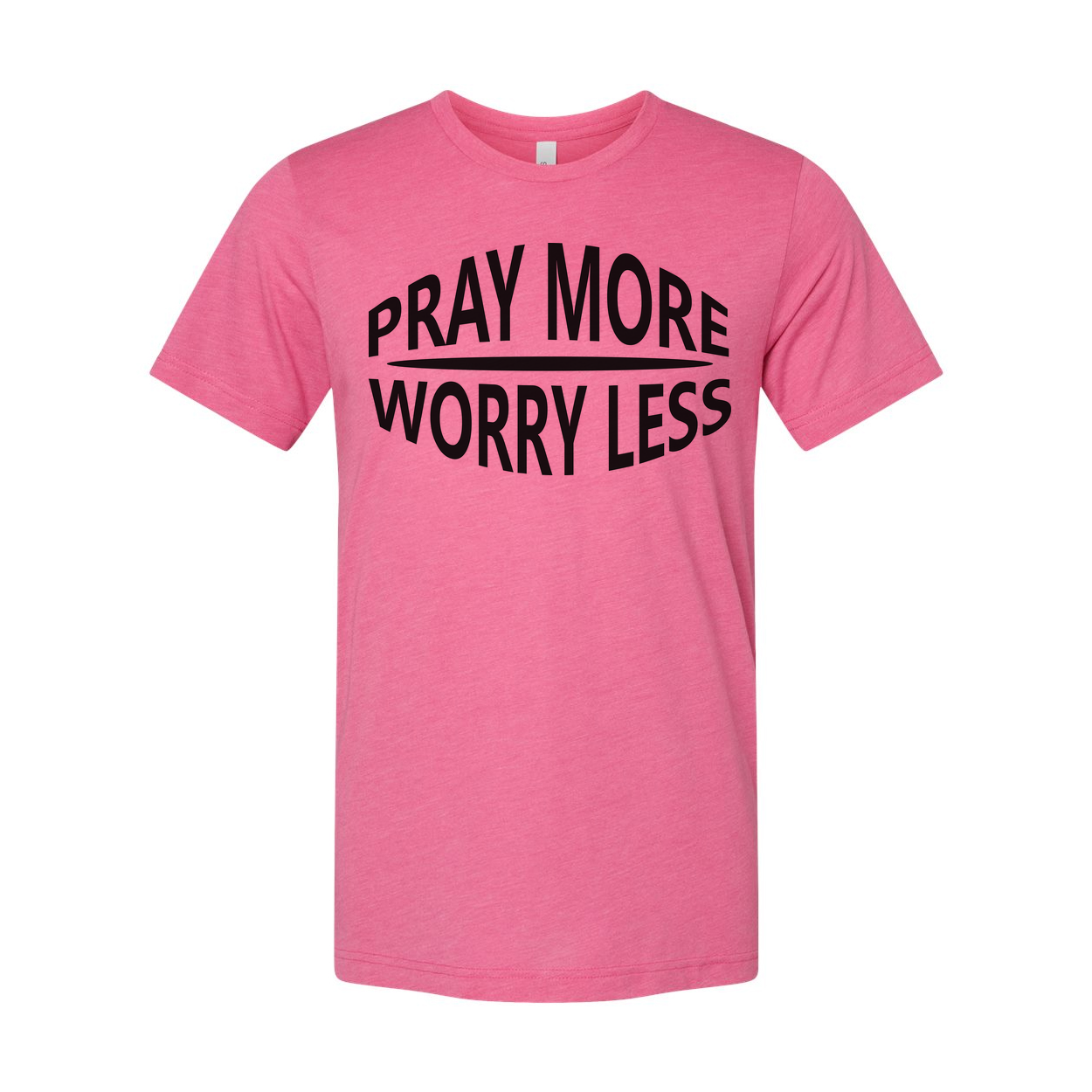 Pray More Worry Less Christian Unisex Graphic Tee With Inspirational Message For Everyday Wear