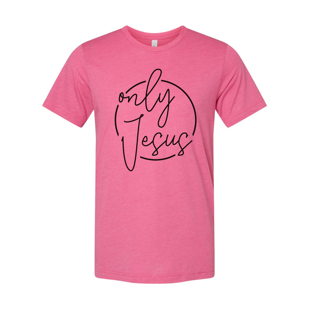 Only Jesus Circle Design Unisex Graphic T Shirt for Christians Inspirational Christian Apparel