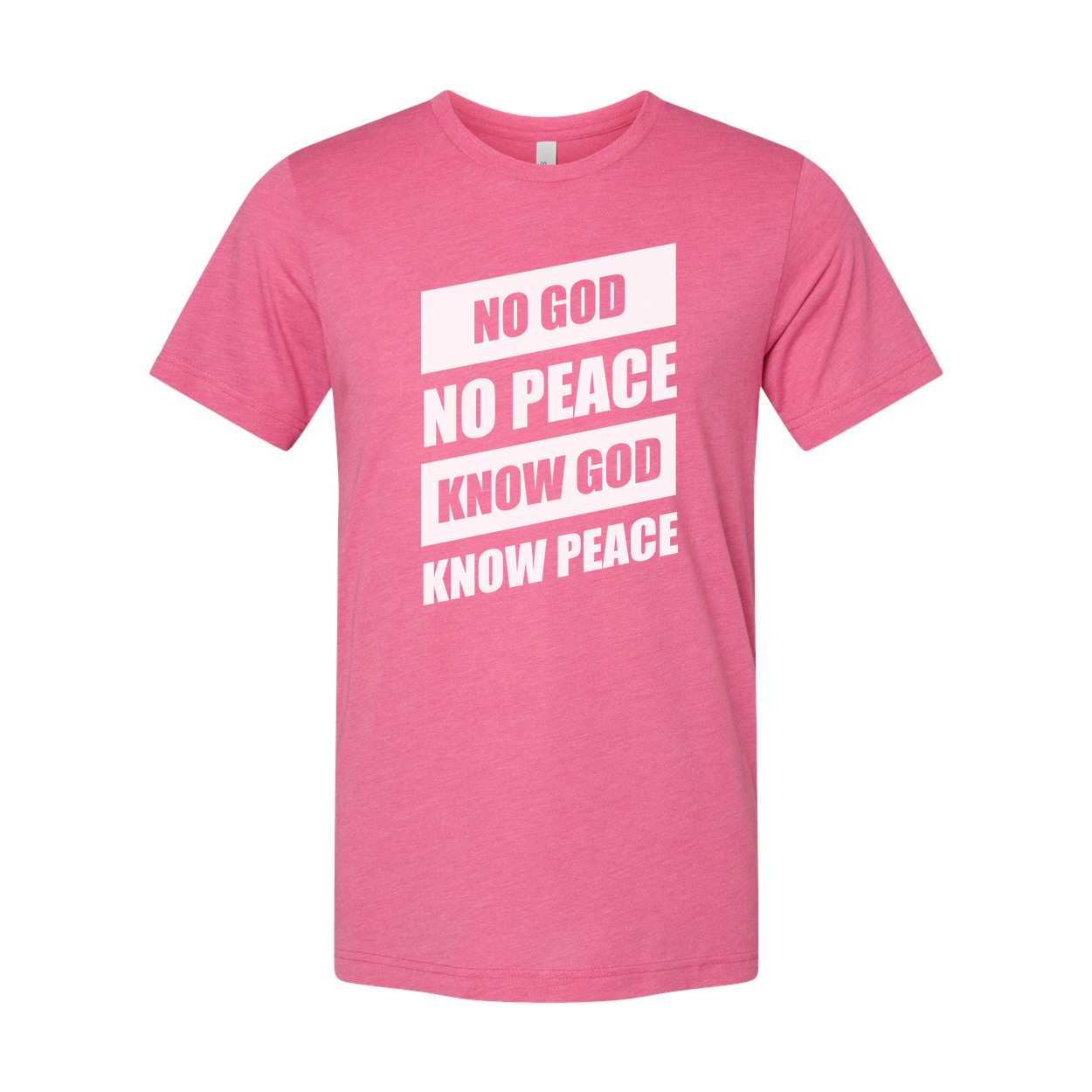 No God No Peace Know God Know Peace Graphic Tee For Christians Unisex Short Sleeve Shirt