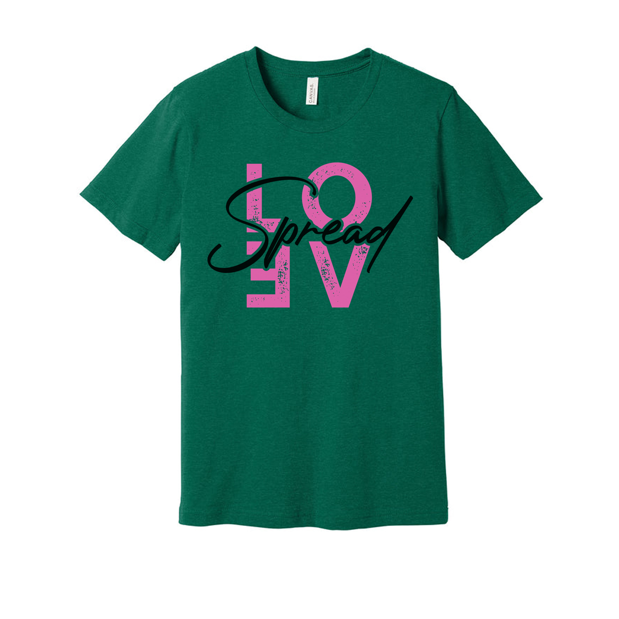 Spread Love Christian Graphic Tee For Unisex Adults Casual Short Sleeve Everyday Wear