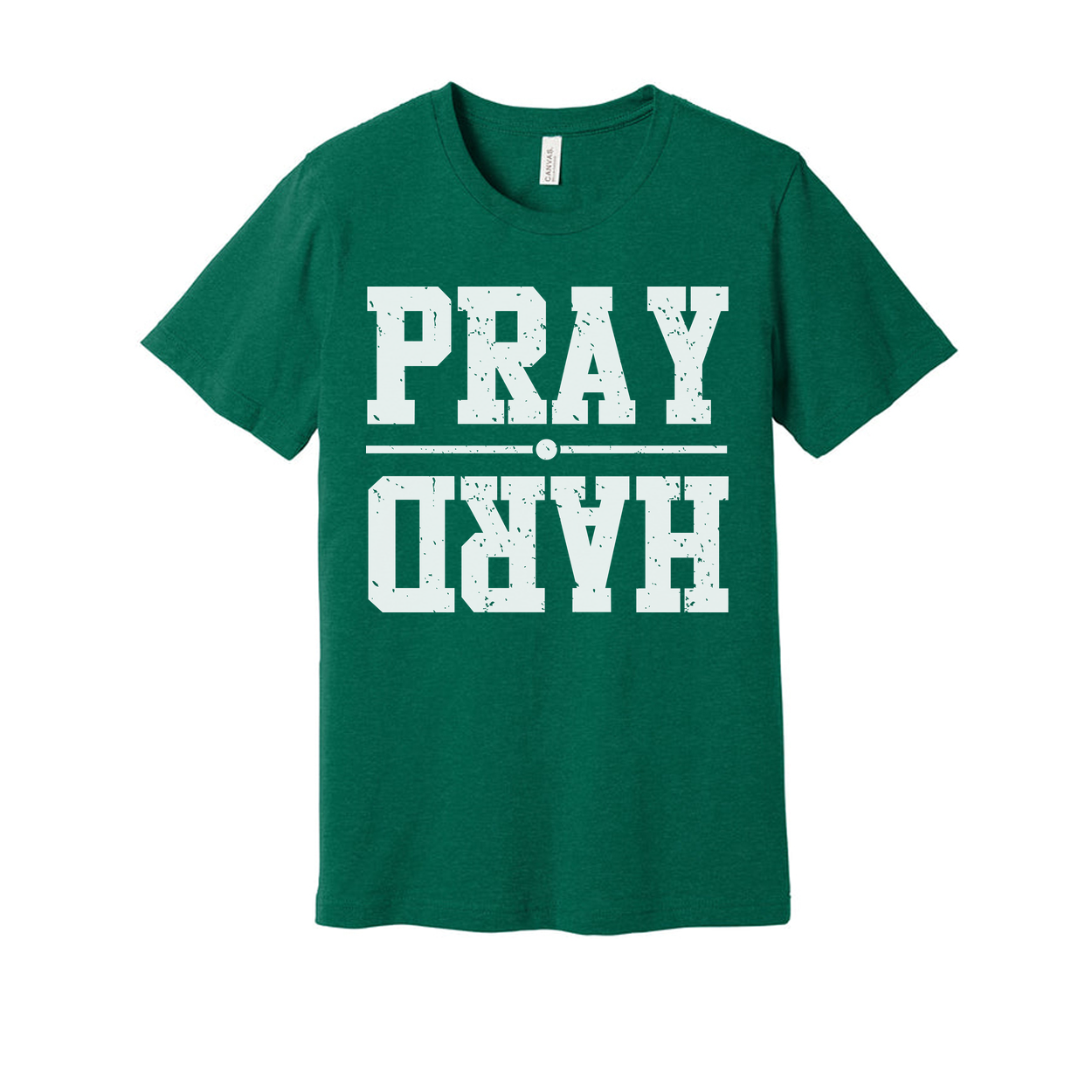 Christian Pray Graphic Tee For Men And Women Distressed Unisex Short Sleeve Shirt