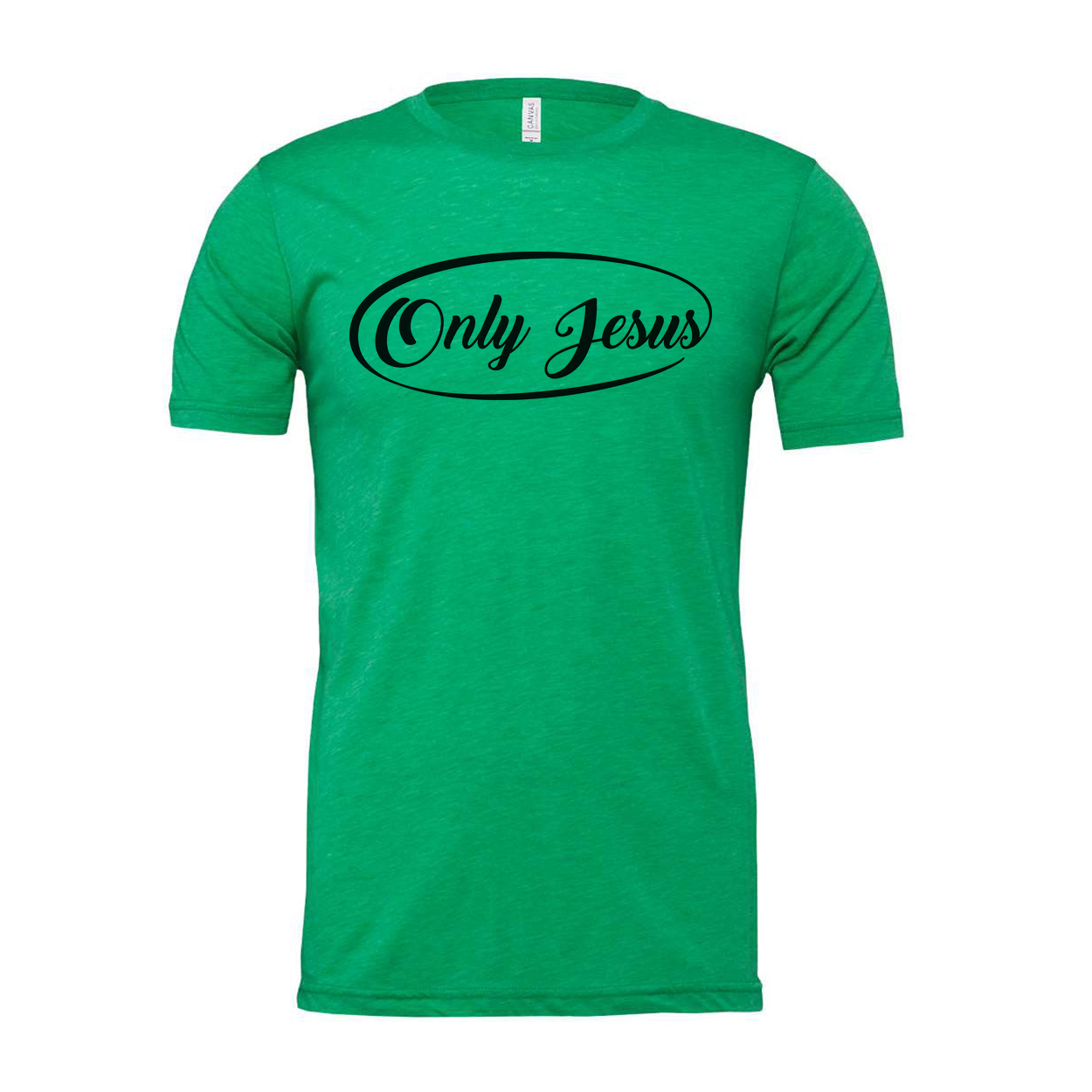 Only Jesus Unisex Graphic Tee With Oval Logo For Christian Believers And Fans Worldwide