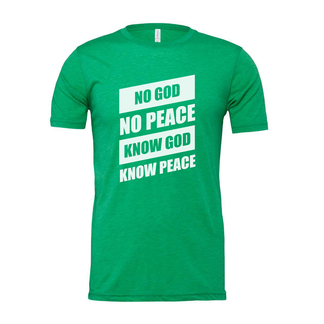 No God No Peace Know God Know Peace Graphic Tee For Christians Unisex Short Sleeve Shirt