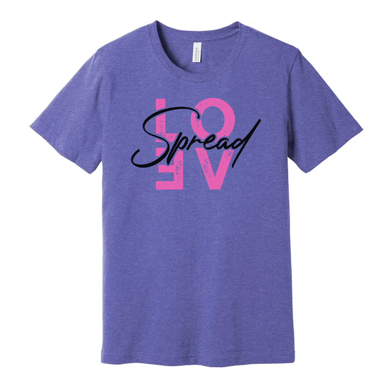 Spread Love Christian Graphic Tee For Unisex Adults Casual Short Sleeve Everyday Wear