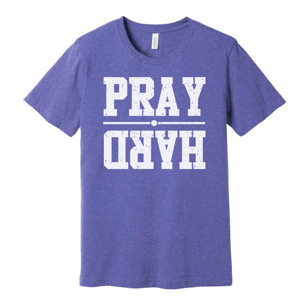 Christian Pray Graphic Tee For Men And Women Distressed Unisex Short Sleeve Shirt