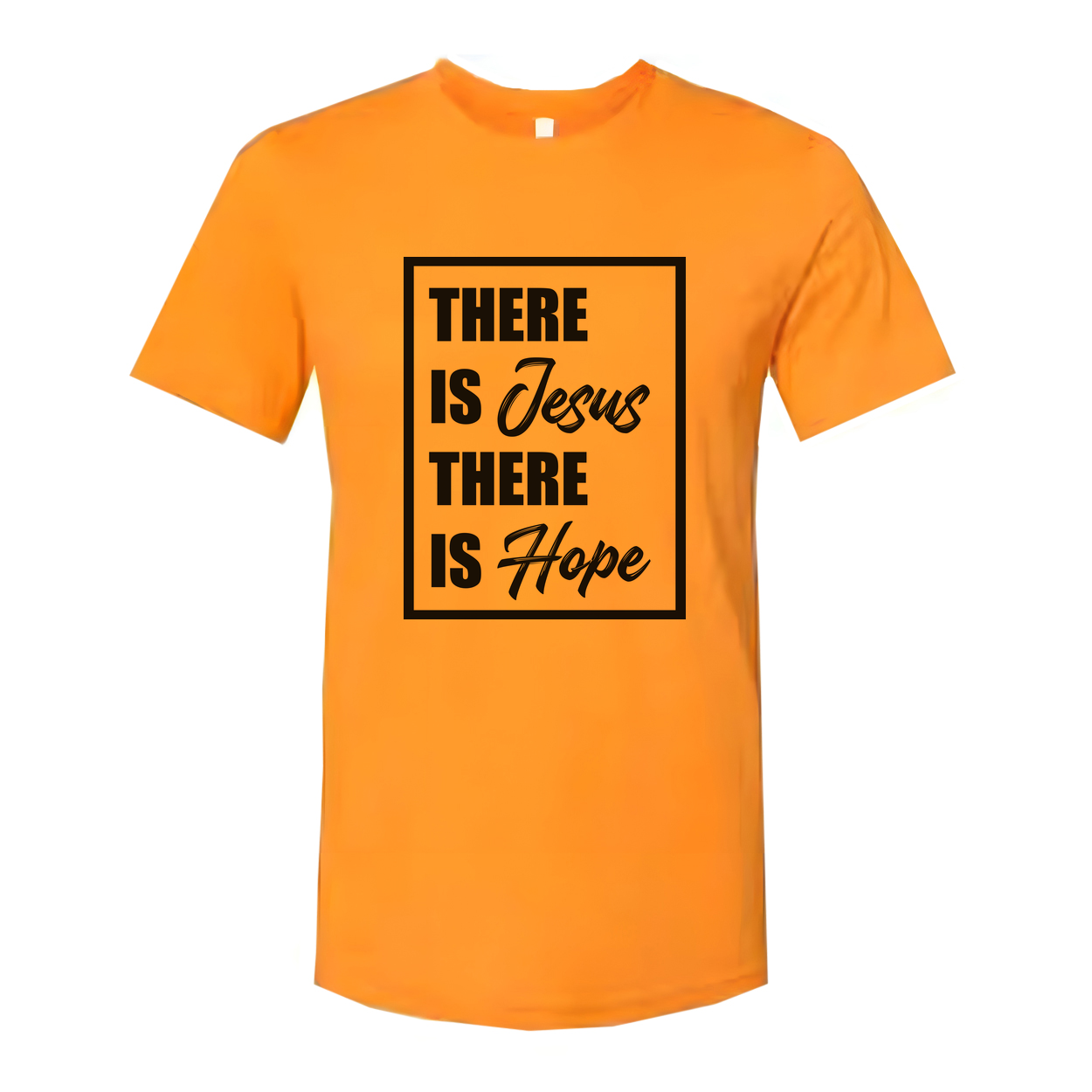 There Is Jesus There Is Hope Graphic Tee Unisex Religious Shirt With Inspirational Message