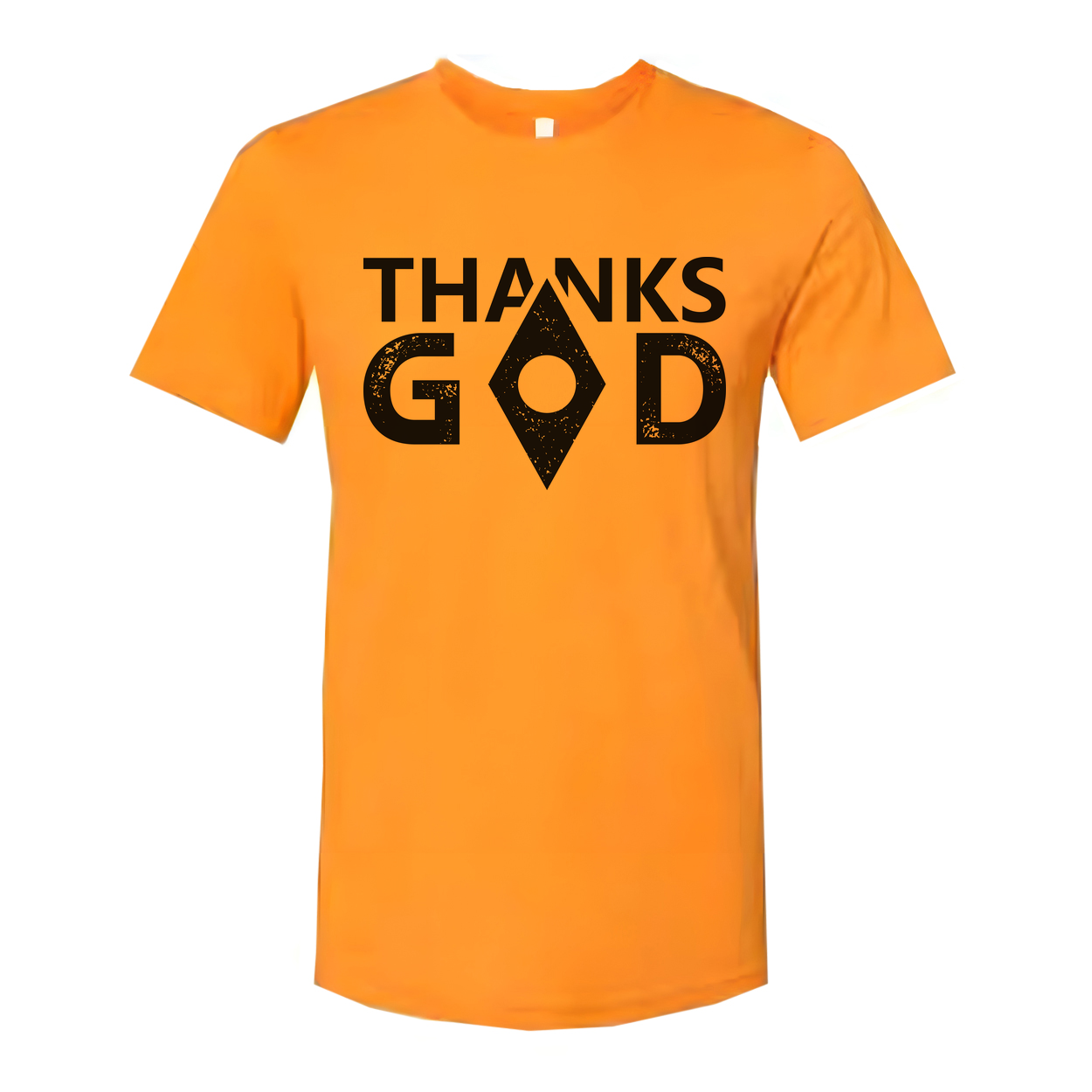 Thanks God Unisex Christian Graphic Tee With Diamond Emblem Short Sleeve Crewneck