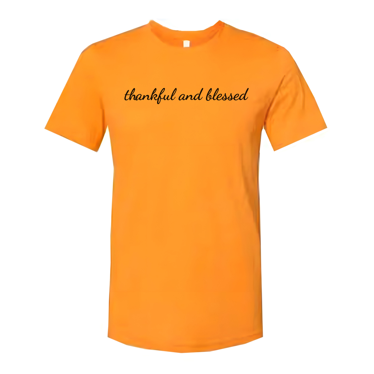 Thankful And Blessed Christian Unisex Graphic Tee With Short Sleeves And Inspirational Message