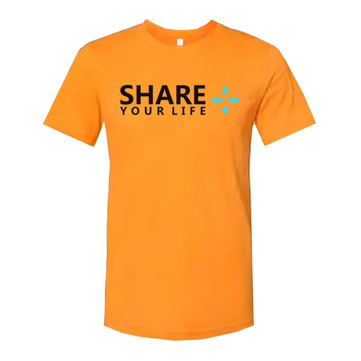 Share Your Life Christian Unisex Graphic Tee With Cross Arrow Design Short Sleeve