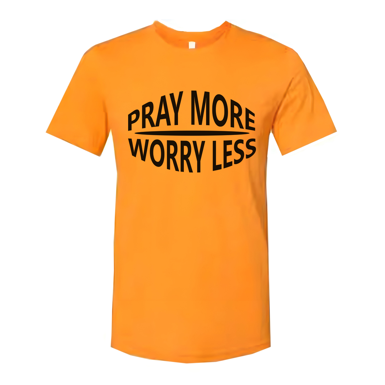 Pray More Worry Less Christian Unisex Graphic Tee With Inspirational Message For Everyday Wear