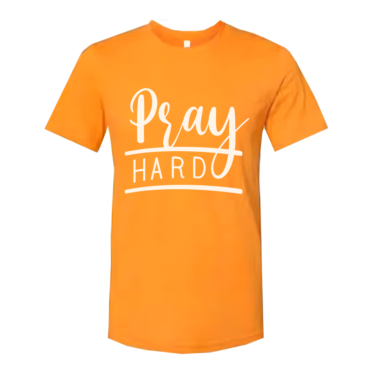 Pray Hard Graphic Tee For Christians Unisex Short Sleeve Shirt For Everyday Faith Wear