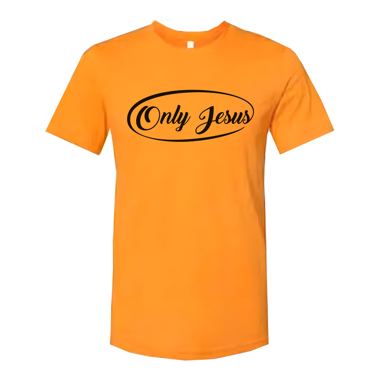 Only Jesus Unisex Graphic Tee With Oval Logo For Christian Believers And Fans Worldwide