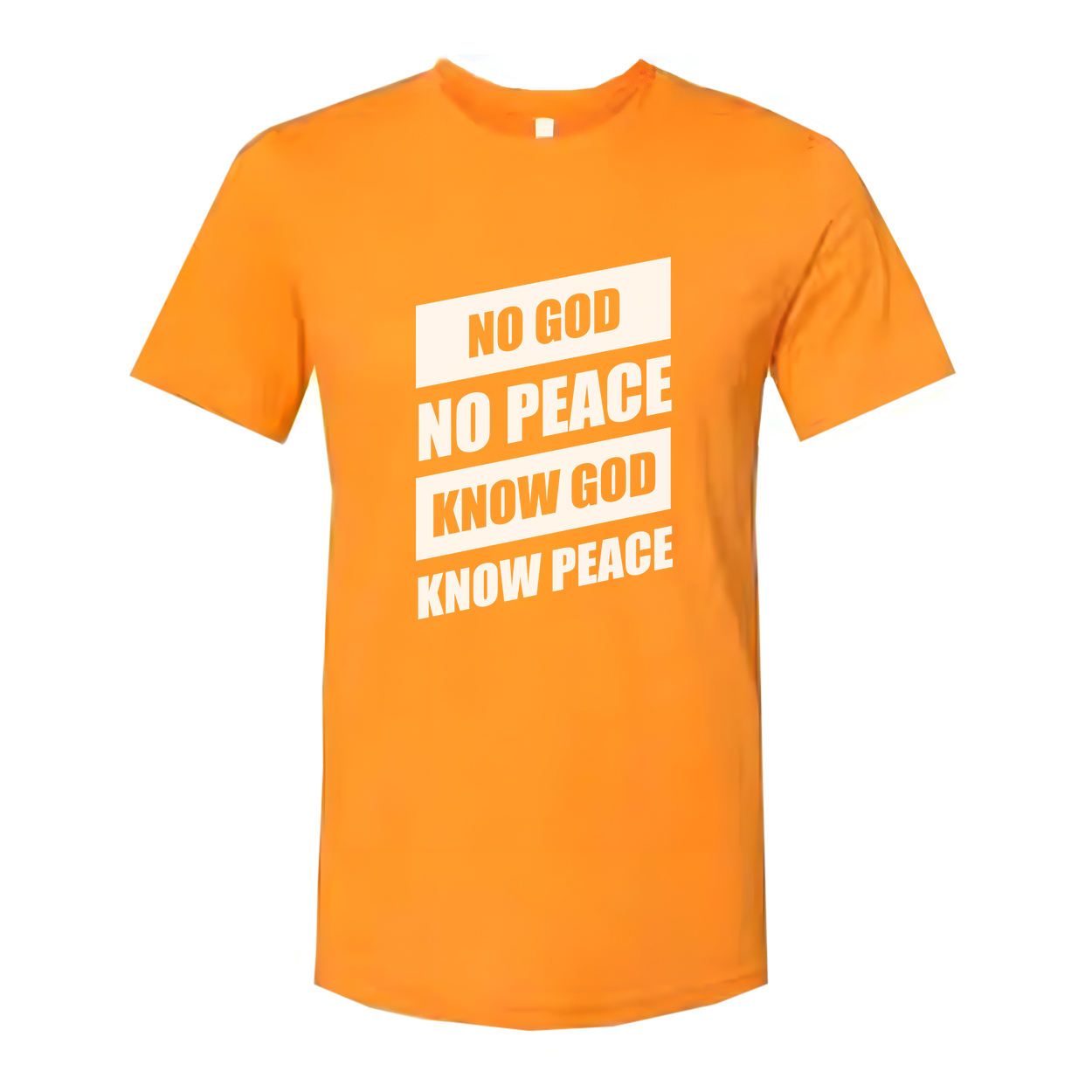 No God No Peace Know God Know Peace Graphic Tee For Christians Unisex Short Sleeve Shirt