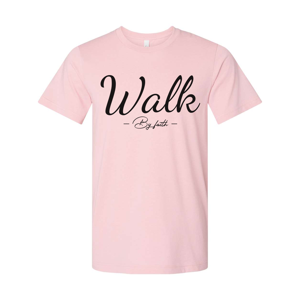 Walk By Faith Unisex Christian Tee Featuring Elegant Script Typography And Inspirational Message