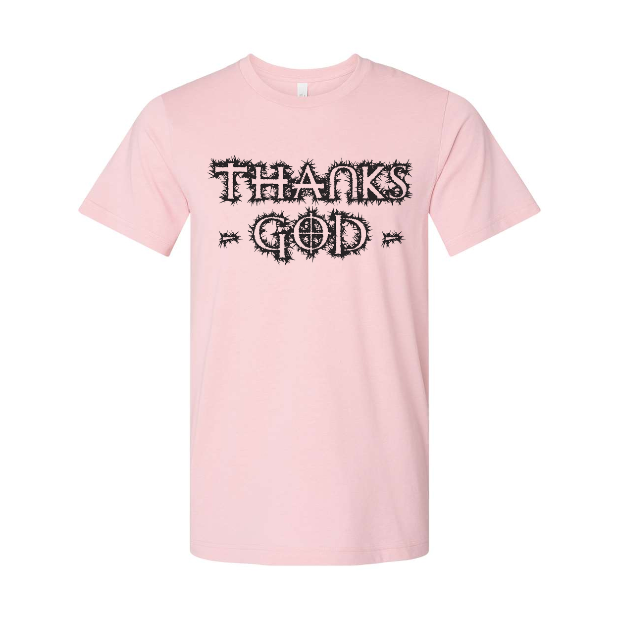 Christian Unisex Graphic Tee With Thank God Design And Thorny Lettering