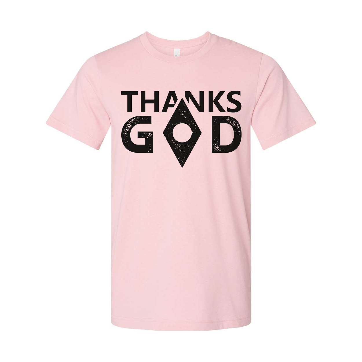 Thanks God Unisex Christian Graphic Tee With Diamond Emblem Short Sleeve Crewneck