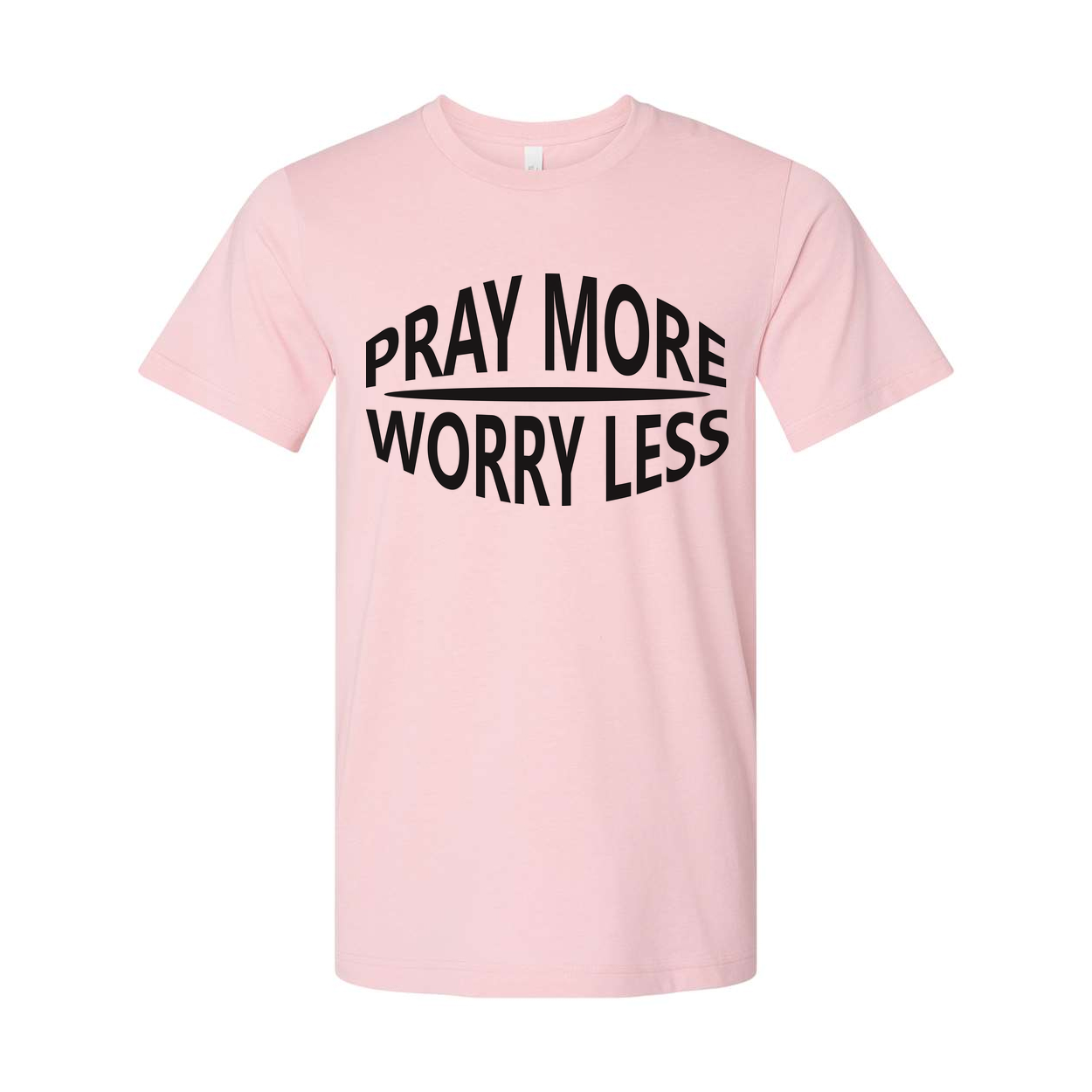 Pray More Worry Less Christian Unisex Graphic Tee With Inspirational Message For Everyday Wear