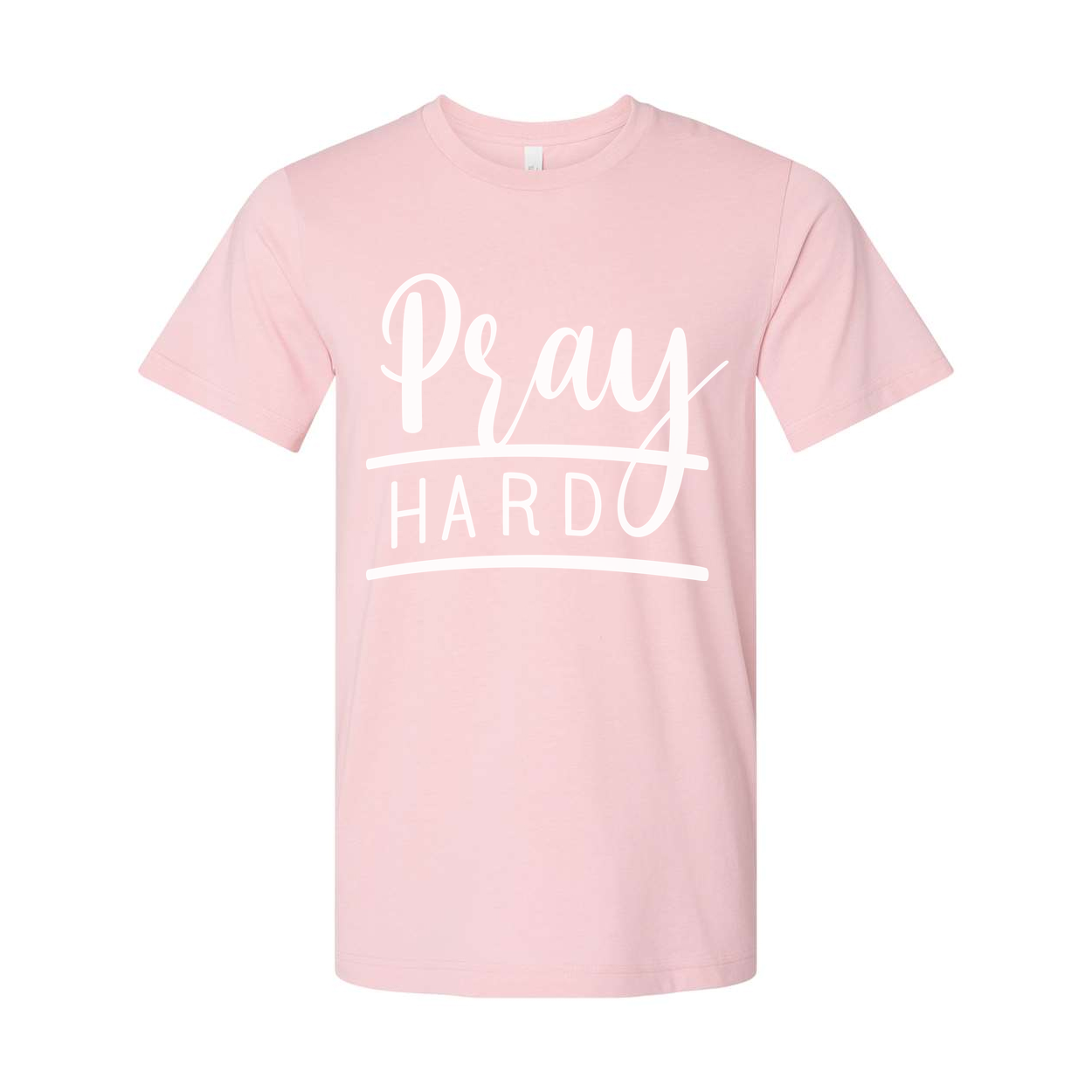 Pray Hard Graphic Tee For Christians Unisex Short Sleeve Shirt For Everyday Faith Wear