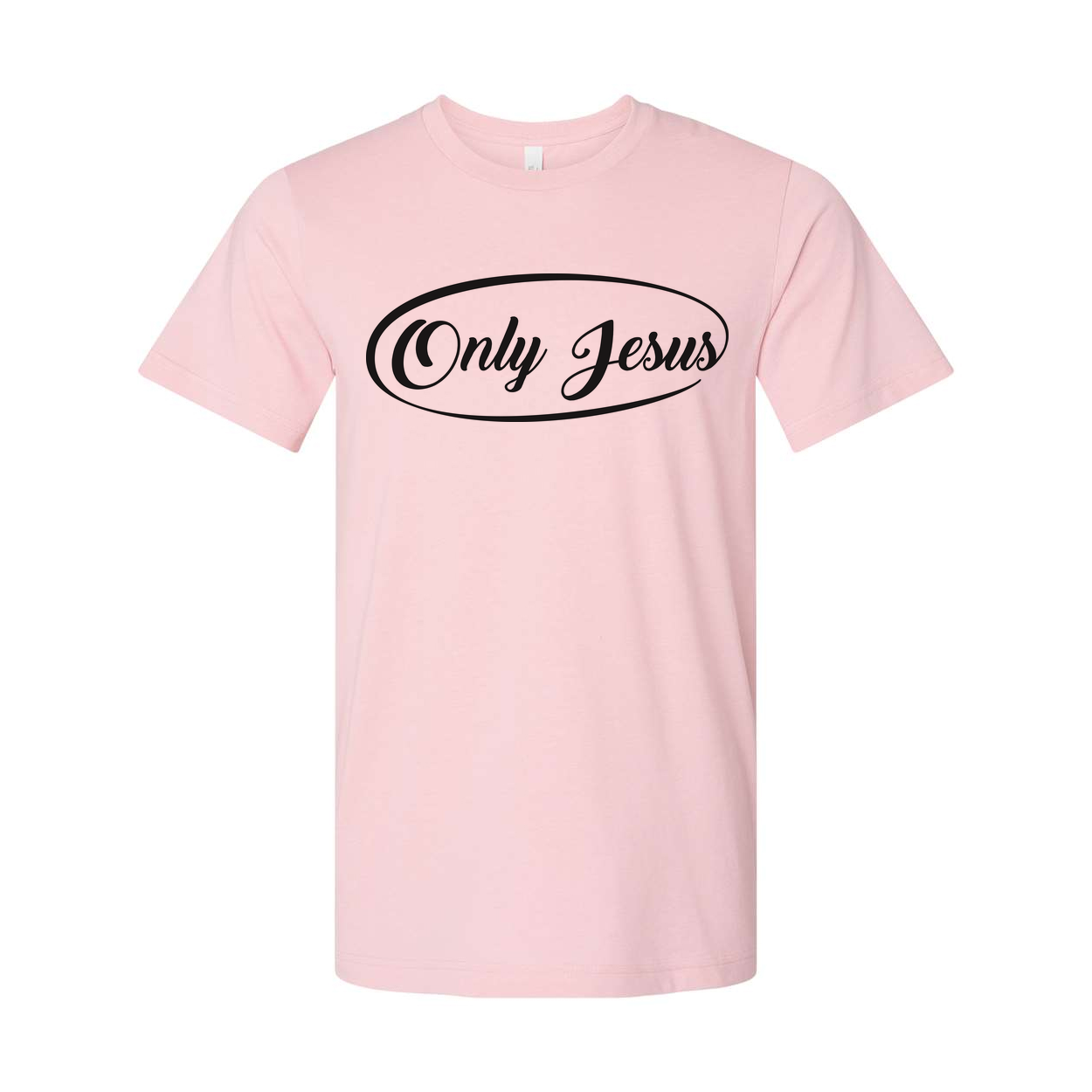 Only Jesus Unisex Graphic Tee With Oval Logo For Christian Believers And Fans Worldwide