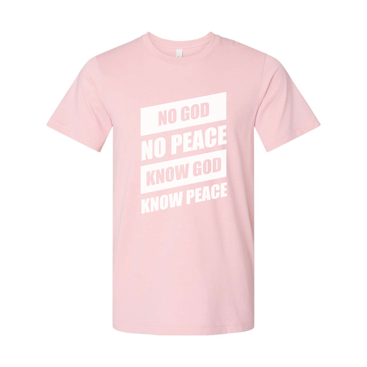 No God No Peace Know God Know Peace Graphic Tee For Christians Unisex Short Sleeve Shirt
