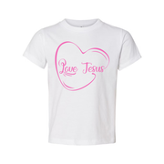 Love Jesus Heart Graphic T Shirt For Christians Unisex Tee With Pink Design And Soft Feel
