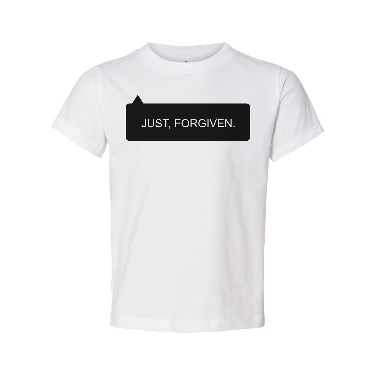 Christian Unisex T Shirt With Just, Forgiven Front Graphic Print For Everyday Wear