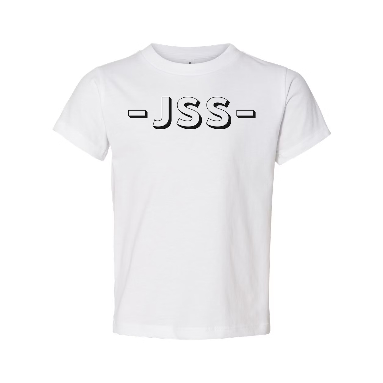 Unisex Short Sleeve T Shirt With JSS Monogram And Dash Border Logo Design For Casual Wear