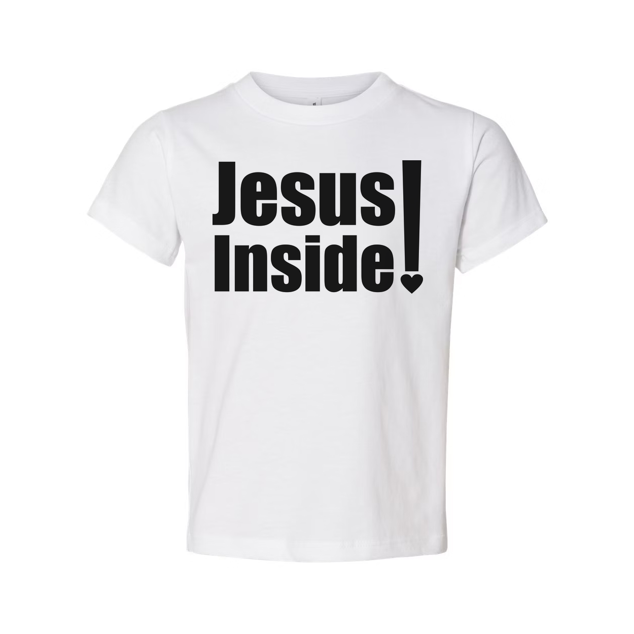 Jesus Inside Unisex Christian Graphic Tee Short Sleeve Shirt For Everyday Faith Wear