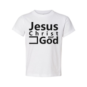 Unisex Christian T Shirt Featuring Jesus Christ Our God Artwork Graphic Tee For Faith and Belief