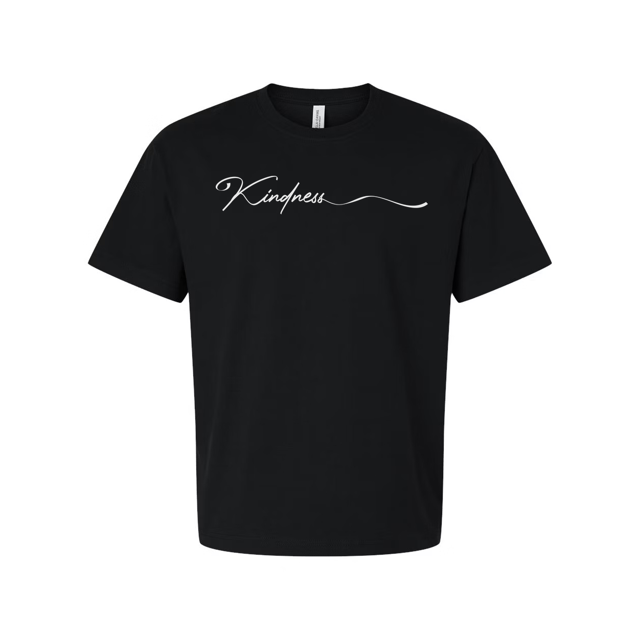 Kindness Script Graphic Tee For Unisex Adults With Elegant Cursive Typography Design