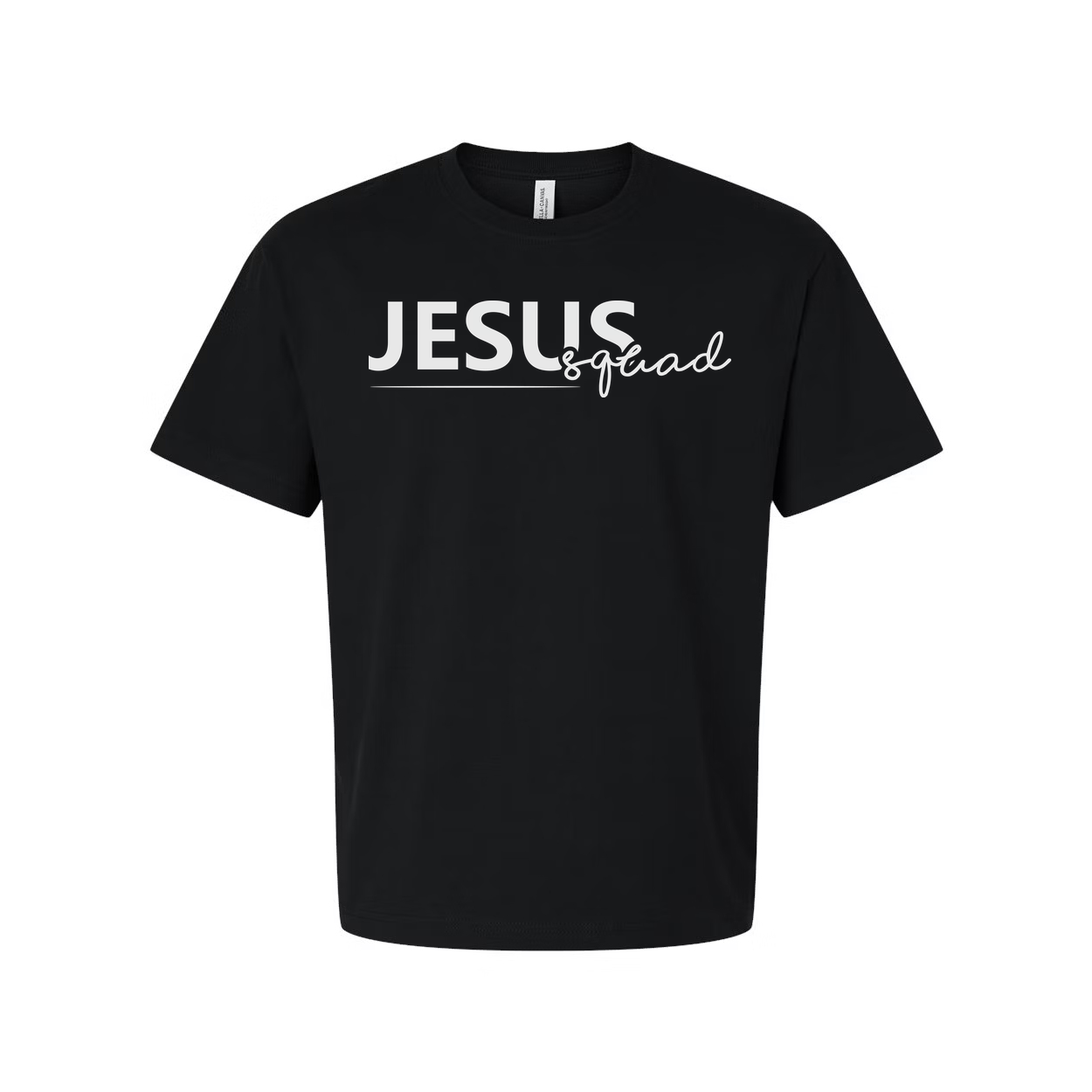 Jesus Squad Graphic Tee Unisex Christian Faith Shirt Short Sleeve Crew Neck Casual Everyday Wear