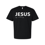 Jesus My Victory Unisex Christian T Shirt With Bold Jesus Print And Script Text Design