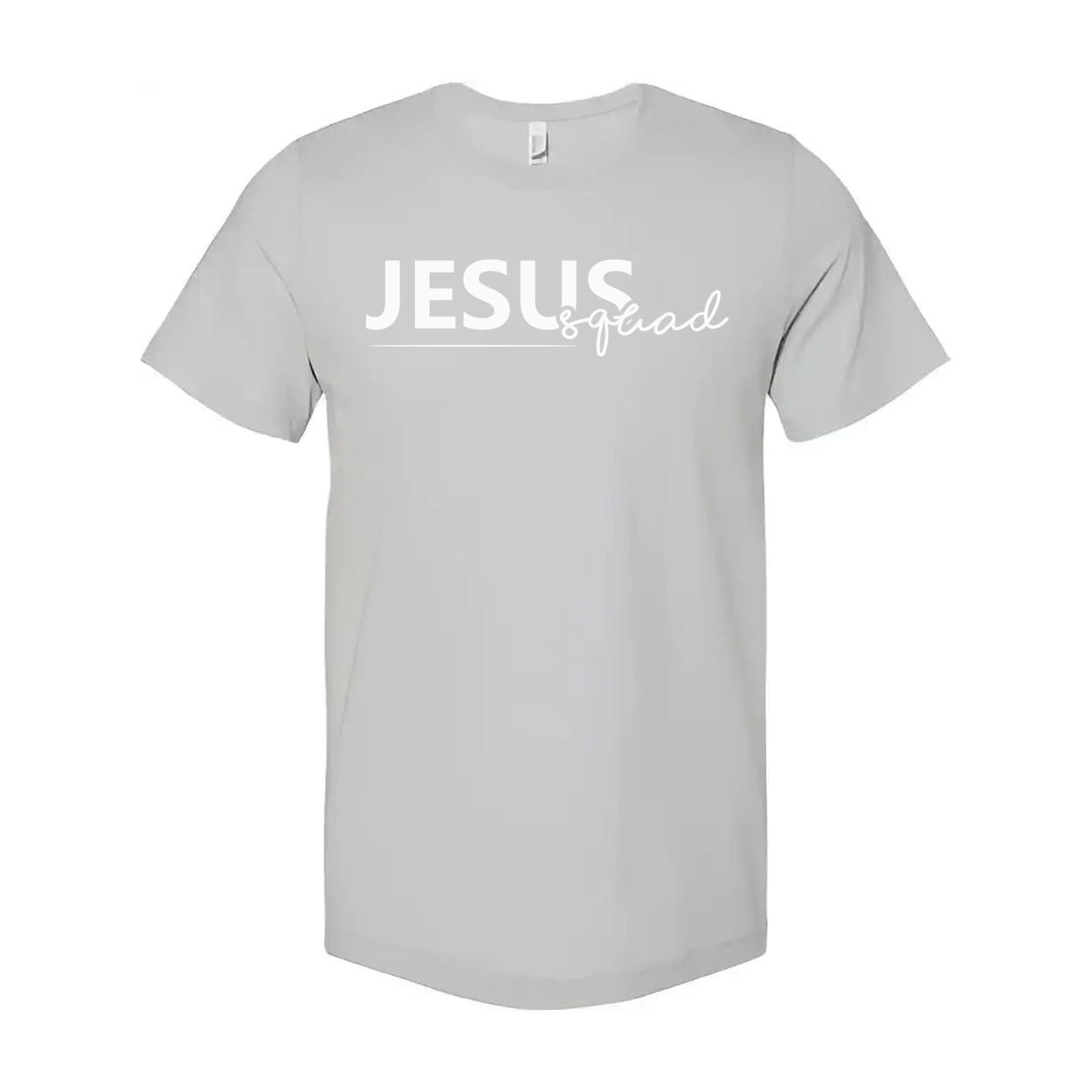 Jesus Squad Graphic Tee Unisex Christian Faith Shirt Short Sleeve Crew Neck Casual Everyday Wear