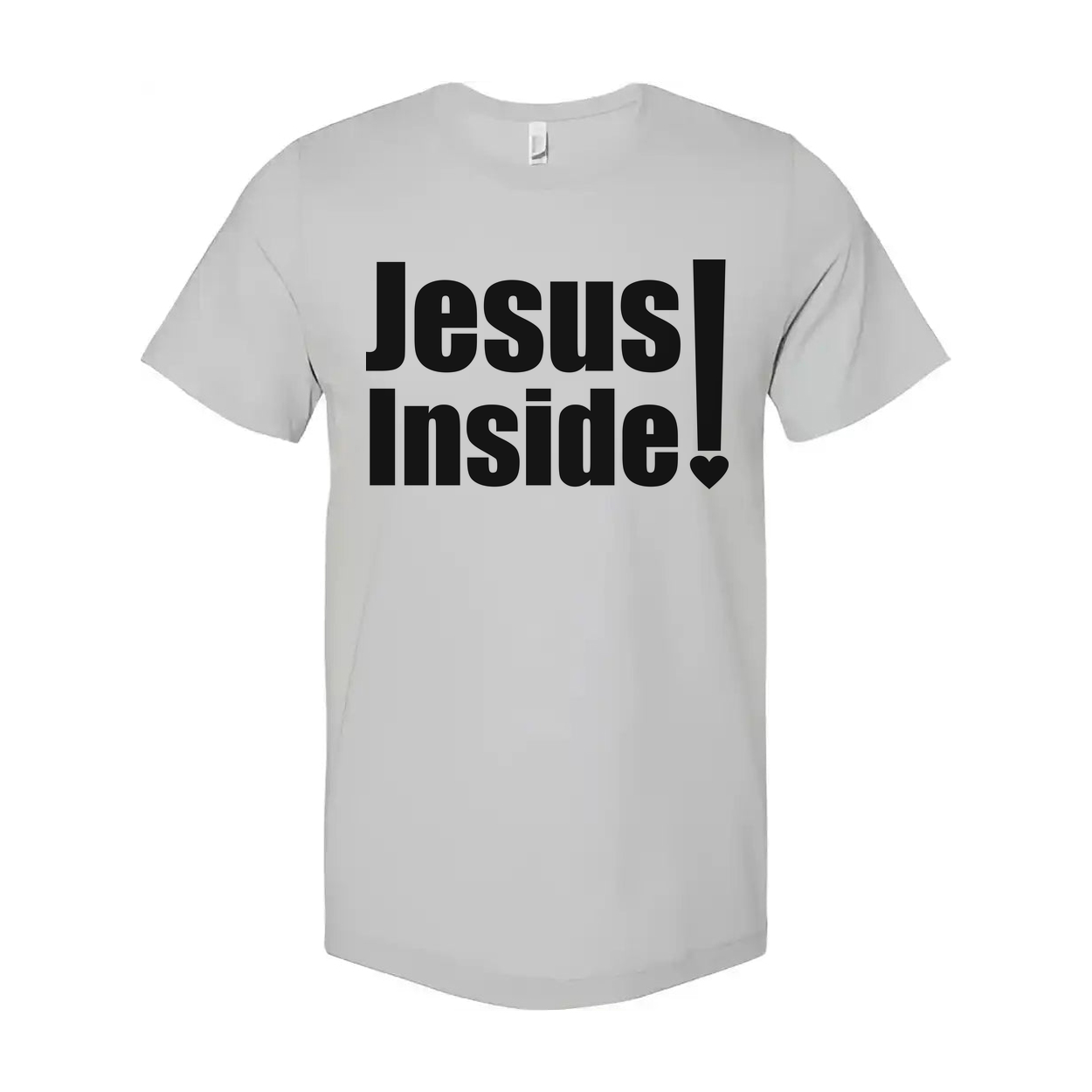 Jesus Inside Unisex Christian Graphic Tee Short Sleeve Shirt For Everyday Faith Wear