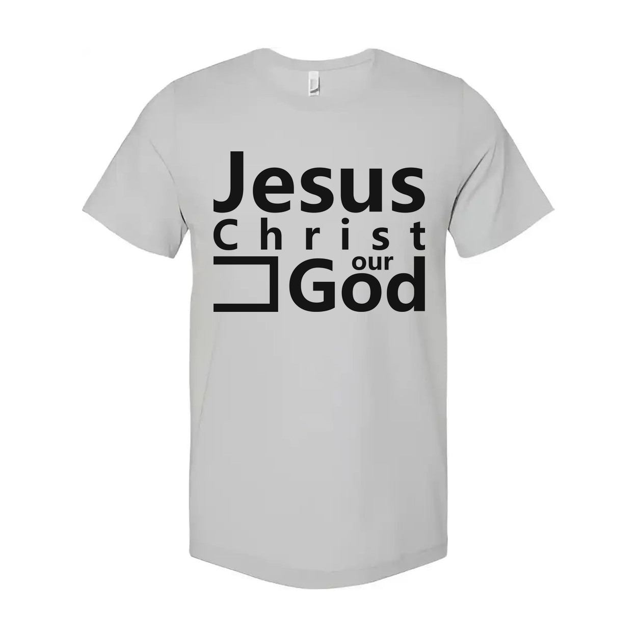 Unisex Christian T Shirt Featuring Jesus Christ Our God Artwork Graphic Tee For Faith and Belief