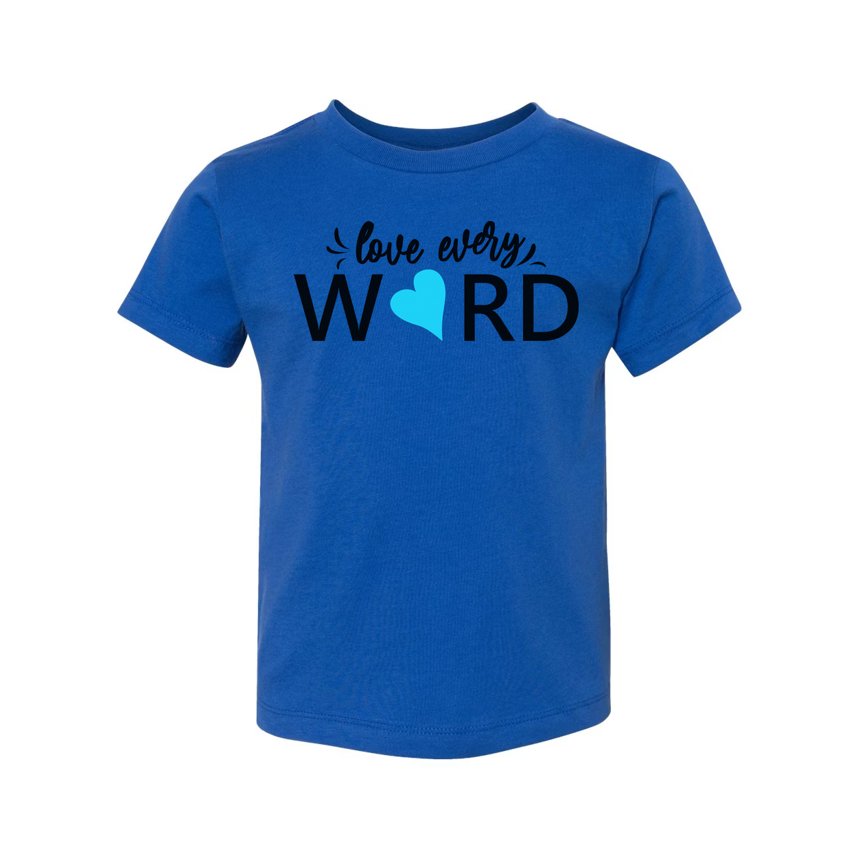 Love Every Word Christian Unisex T Shirt With Heart Accent Typography Design For Believers