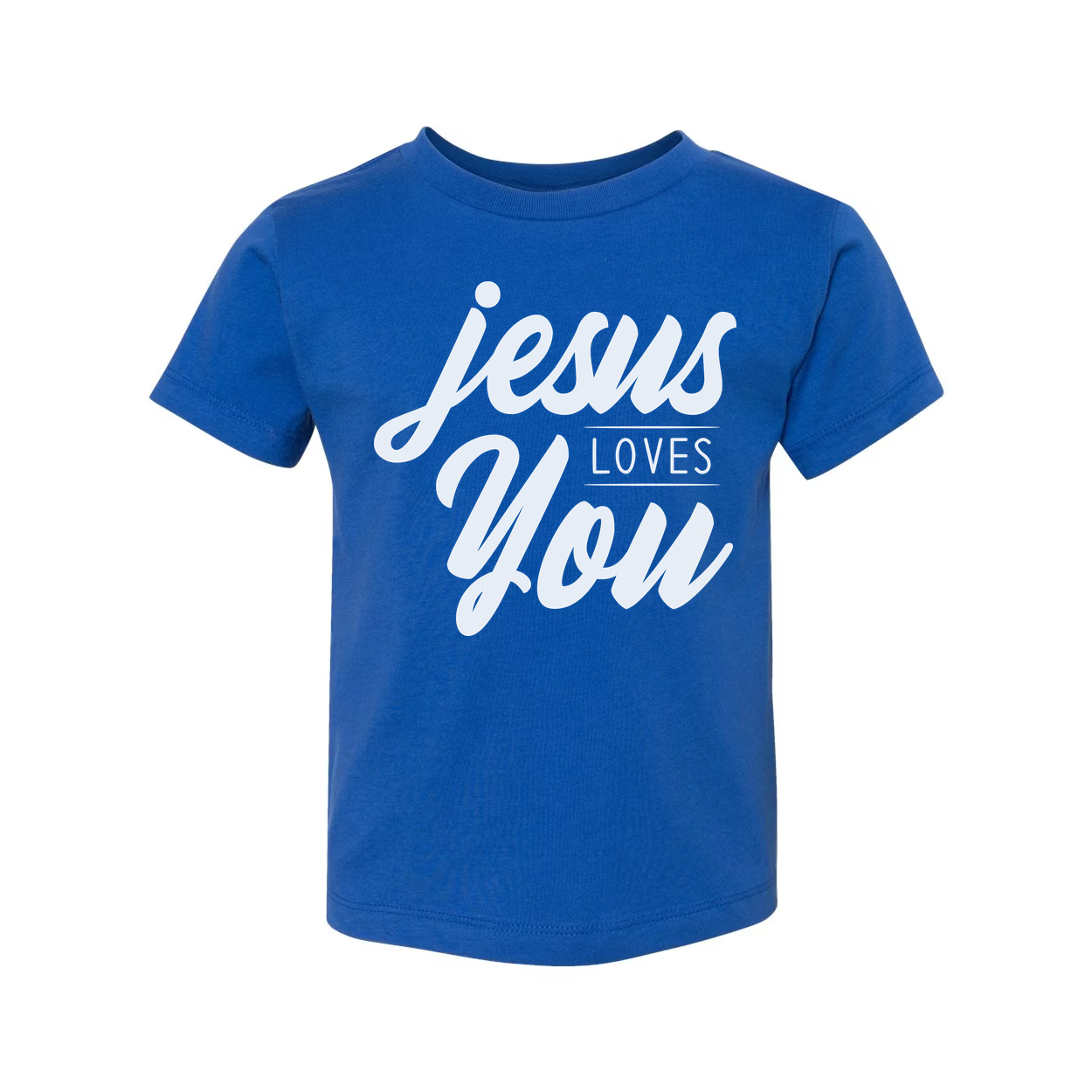 Jesus Loves You Unisex Christian T Shirt With Script Typography Graphic Print Design