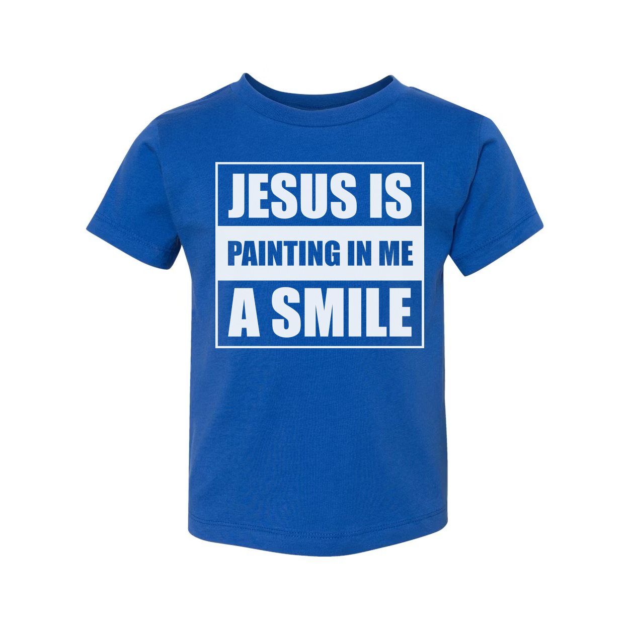 Unisex Christian Graphic Tee With Jesus Is Painting In Me A Smile Inspirational Quote Design