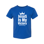 Unisex Christian T Shirt Featuring The Phrase Jesus Is My Victory With Crown Emblem